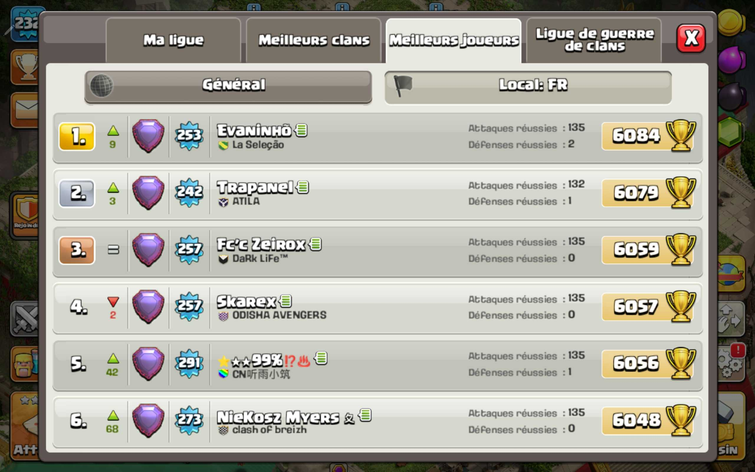 Vendre compte clash of clans