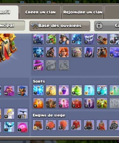 Vendre compte clash of clans