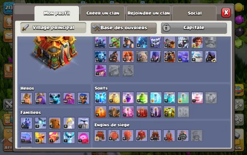 Vendre compte clash of clans
