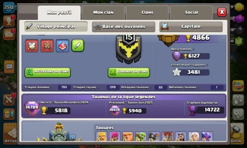 Achat compte clash of clans
