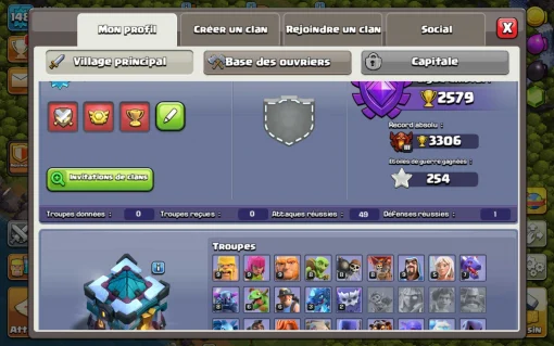 Achat compte clash of clans