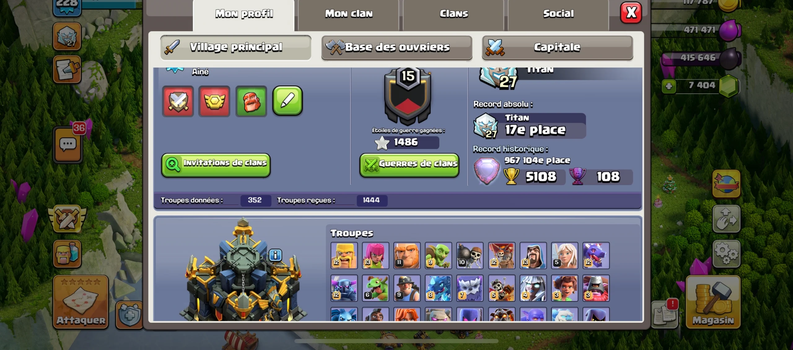 Achat compte clash of clans