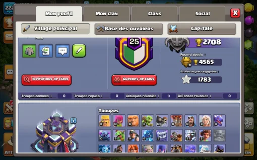 Achat compte clash of clans