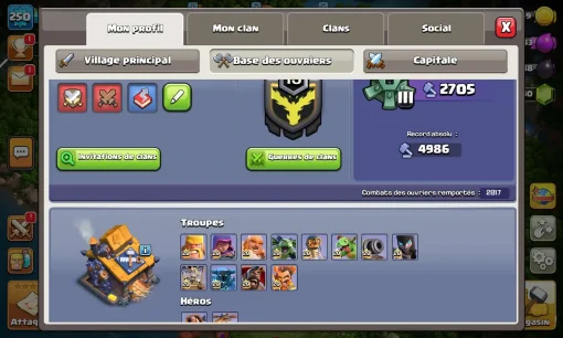 Achat compte clash of clans