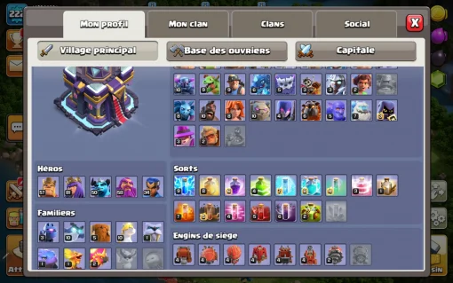 Achat compte clash of clans