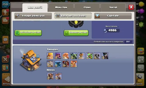Achat compte clash of clans