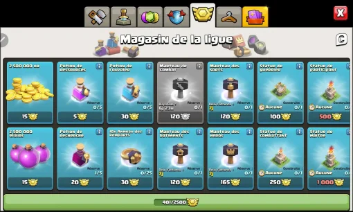 Achat compte clash of clans