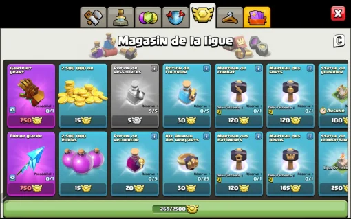 Acheter compte clash of clans
