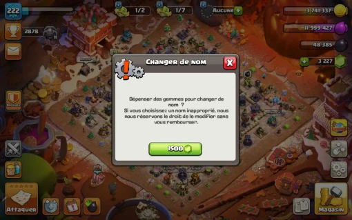 Acheter compte clash of clans