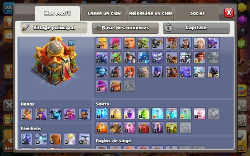 Acheter compte clash of clans
