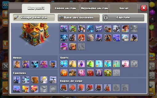 Acheter compte clash of clans