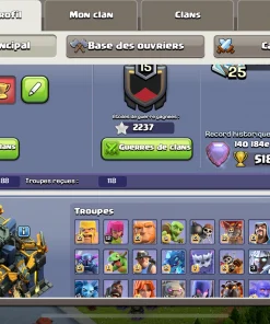 Vendre compte clash of clans