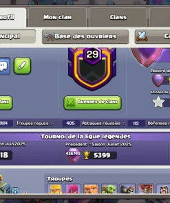 Vendre compte clash of clans