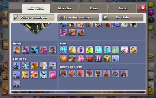 Vendre compte clash of clans