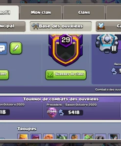 Vendre compte clash of clans