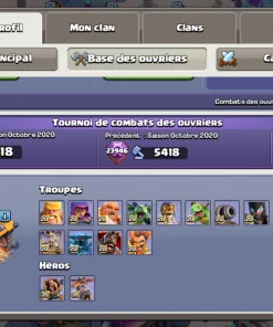 Vendre compte clash of clans