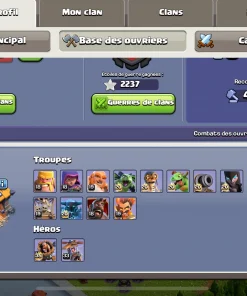 Vendre compte clash of clans