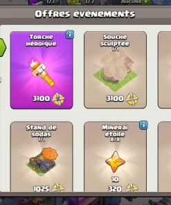 Vendre compte clash of clans