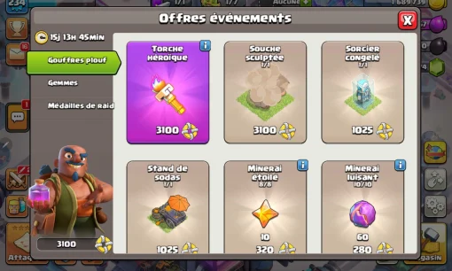 Vendre compte clash of clans
