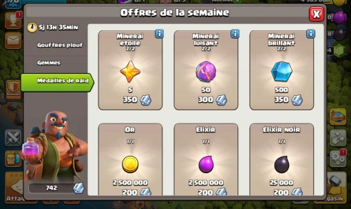 Achat compte clash of clans