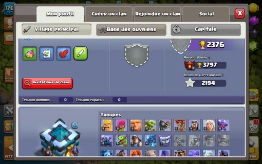 Achat compte clash of clans