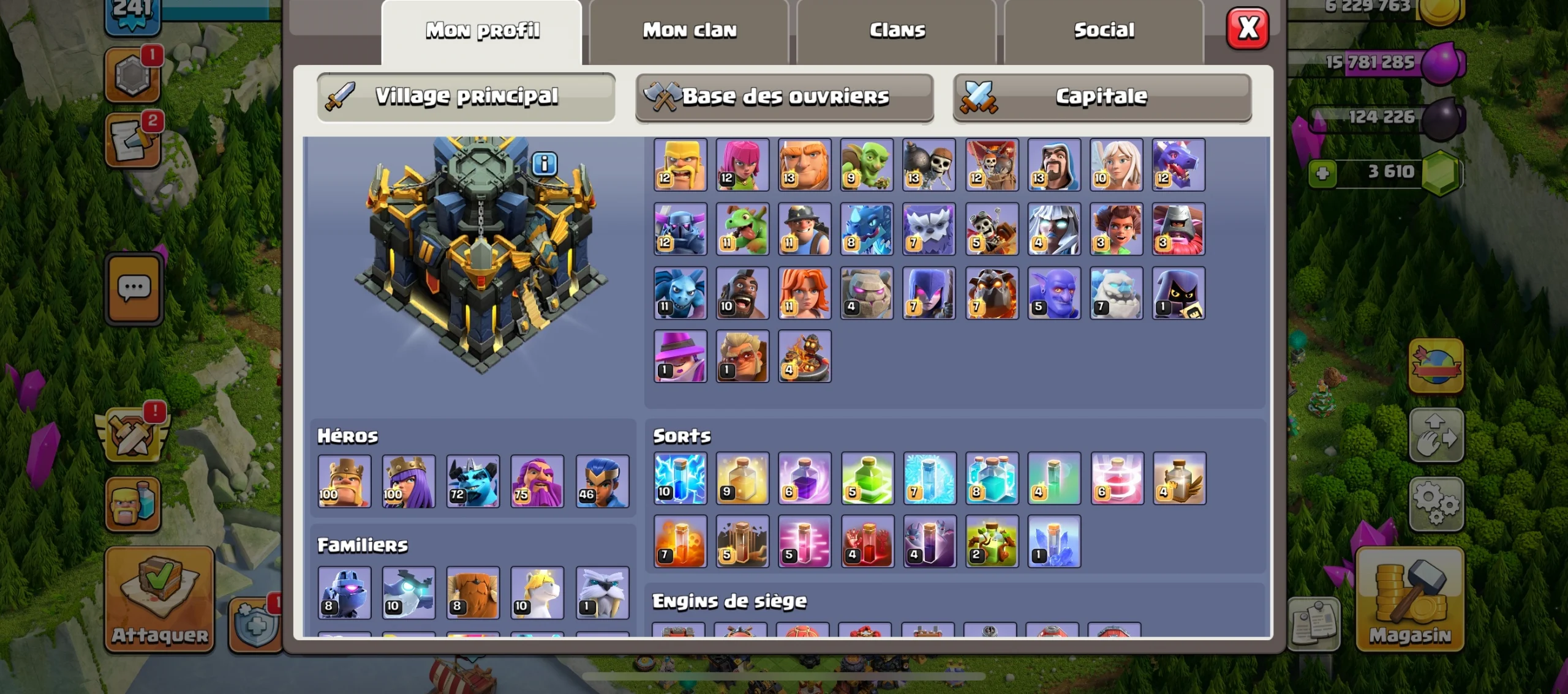 Acheter compte clash of clans