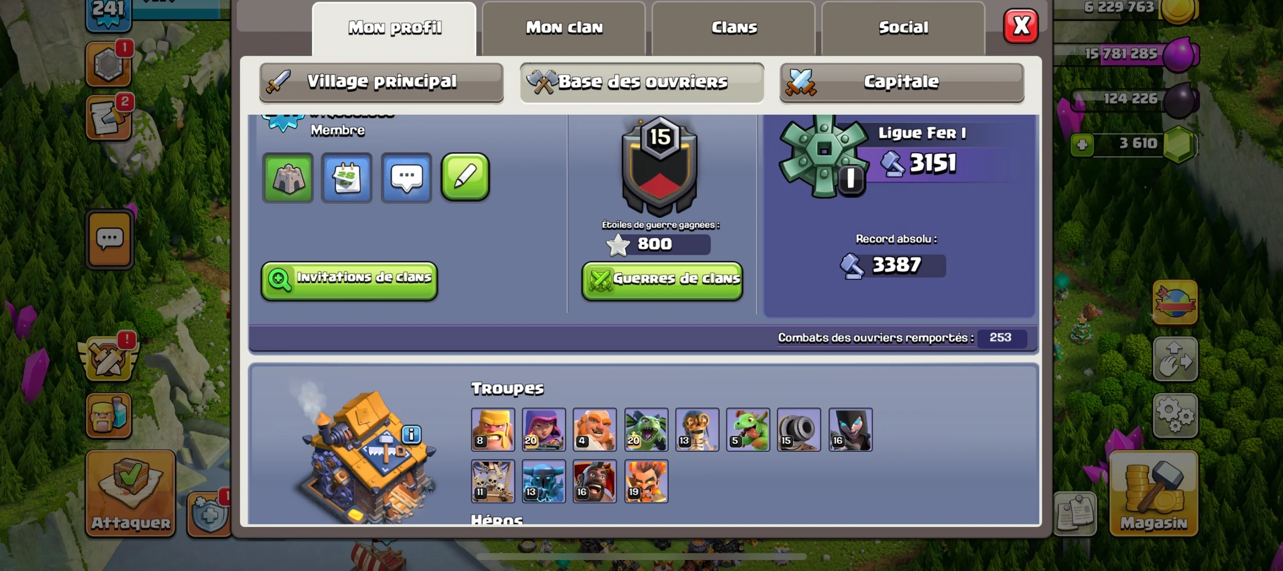 Acheter compte clash of clans