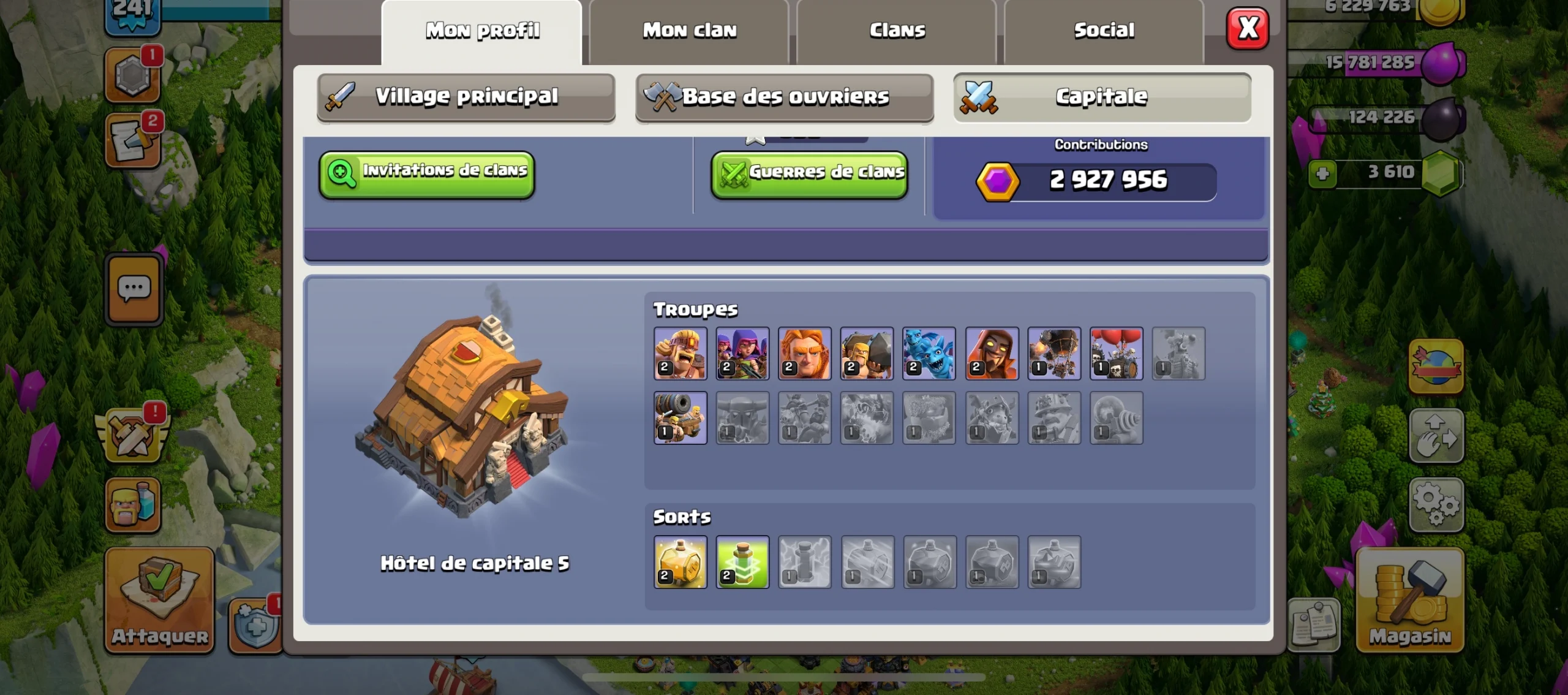 Acheter compte clash of clans