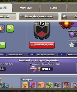 Vendre compte clash of clans