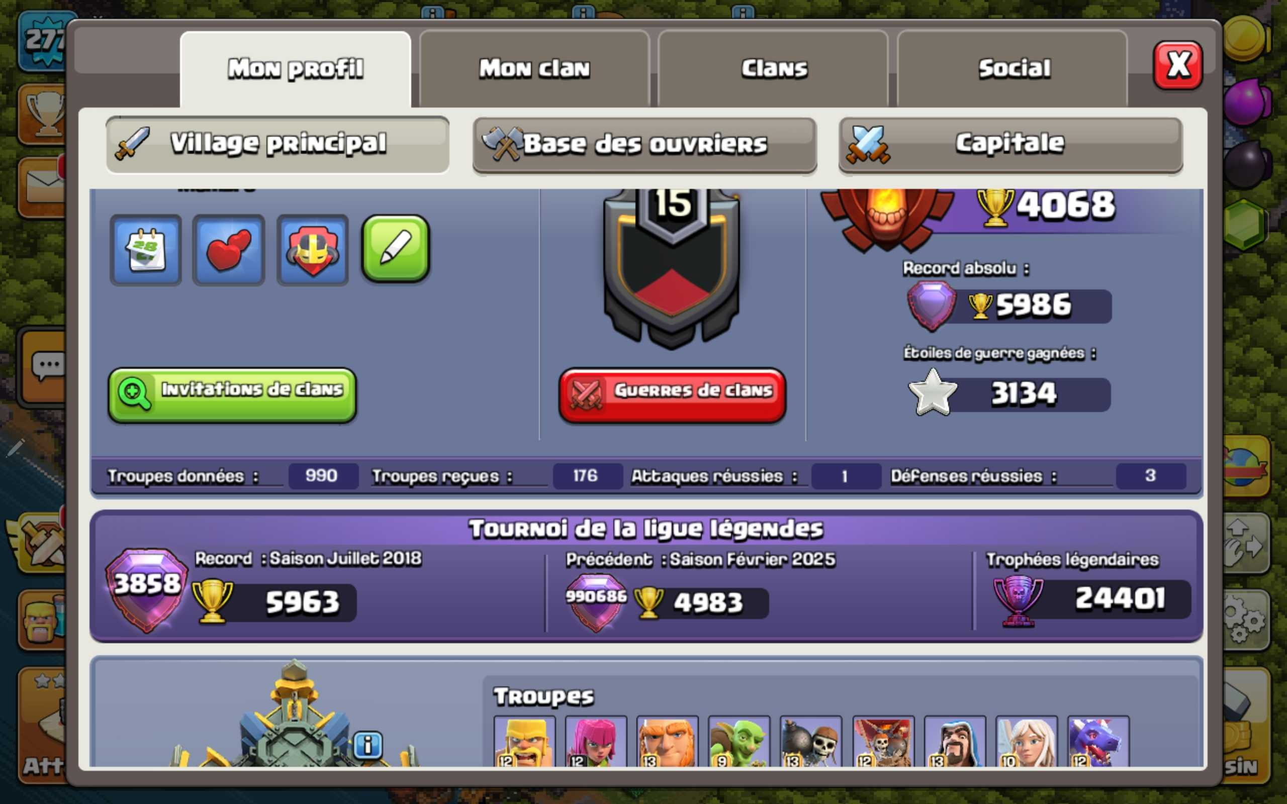 Vendre compte clash of clans