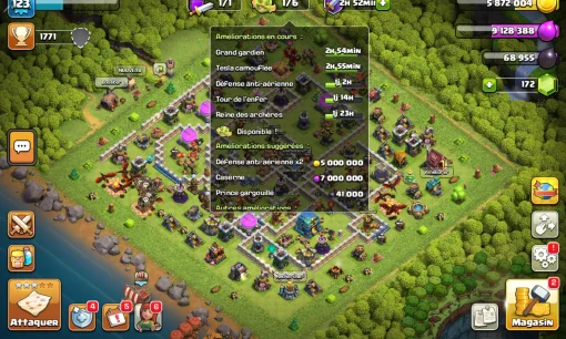 Vendre compte clash of clans
