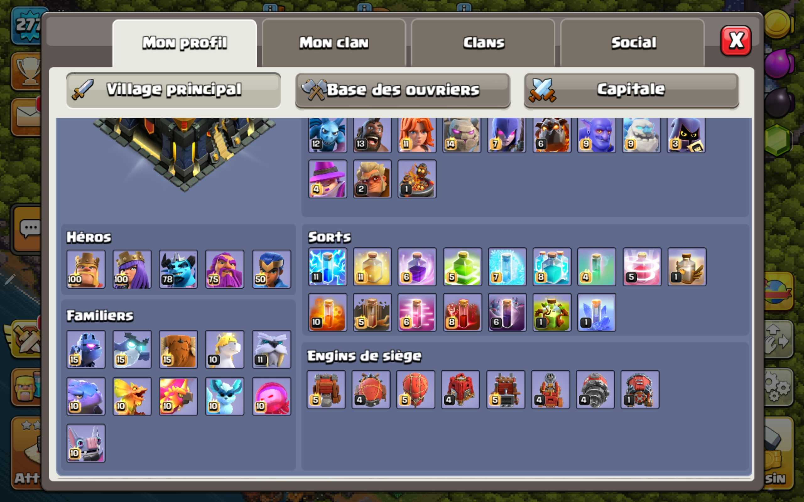 Vendre compte clash of clans
