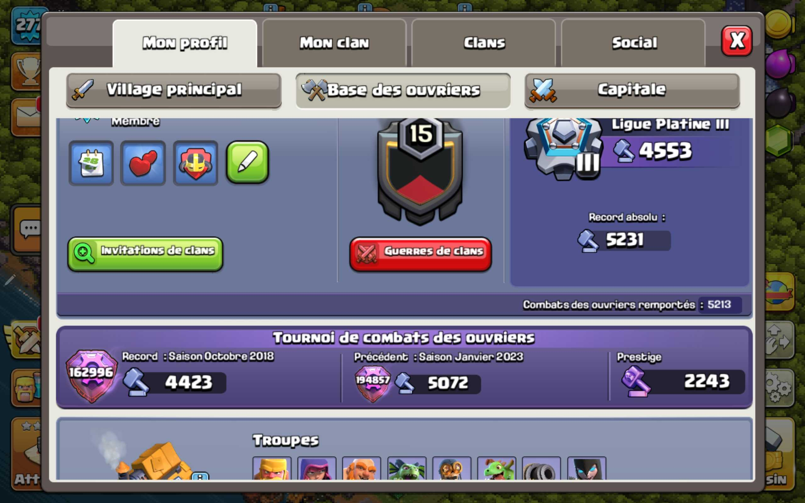 Vendre compte clash of clans