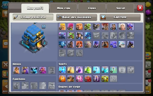 Vendre compte clash of clans