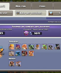 Vendre compte clash of clans