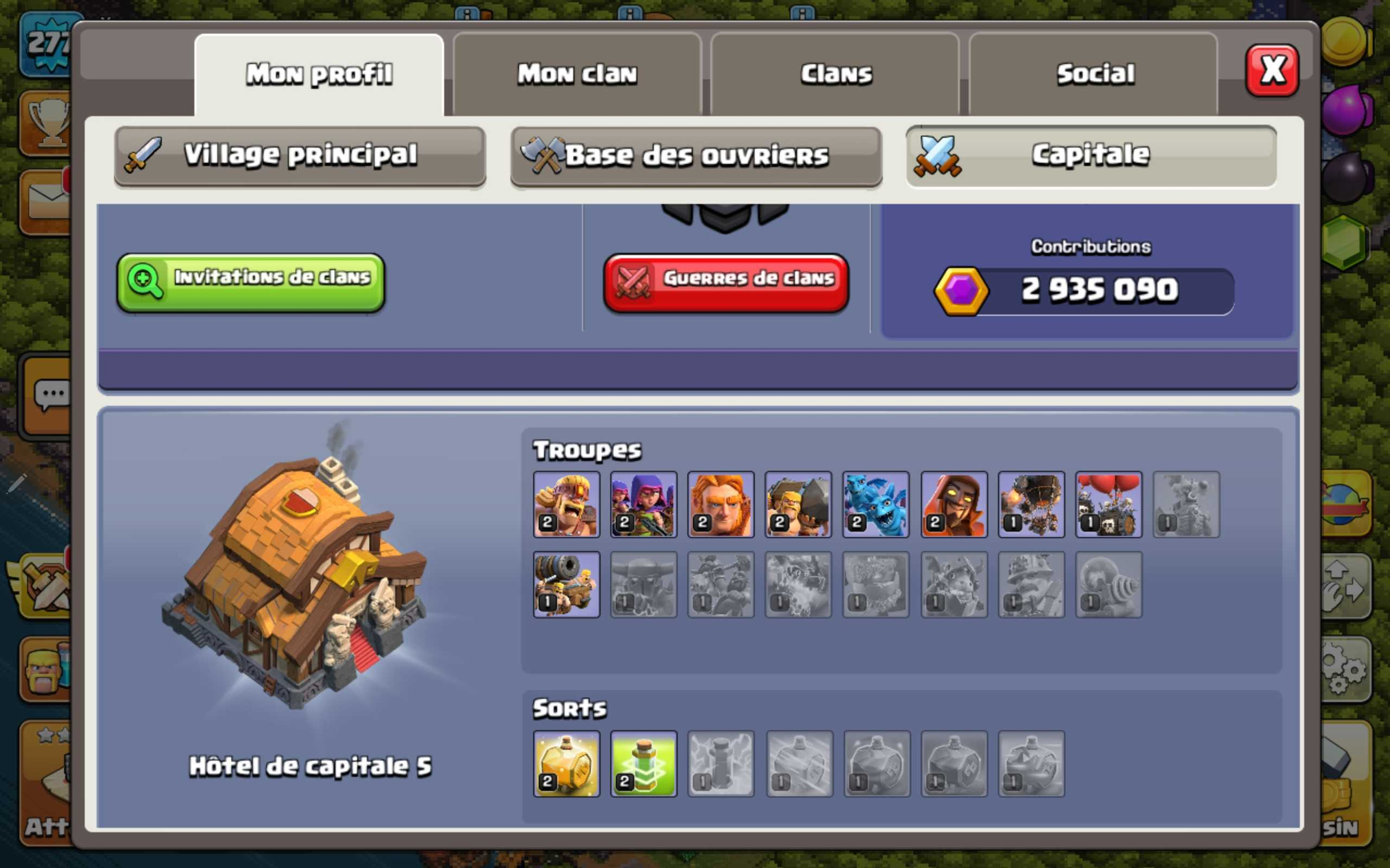 Vendre compte clash of clans