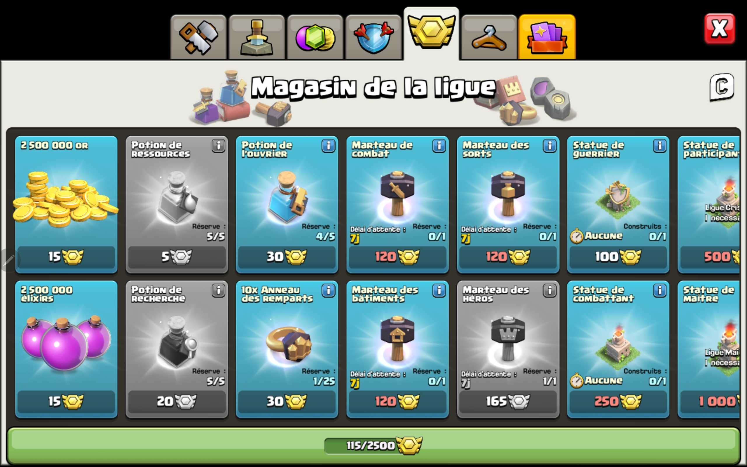 Vendre compte clash of clans