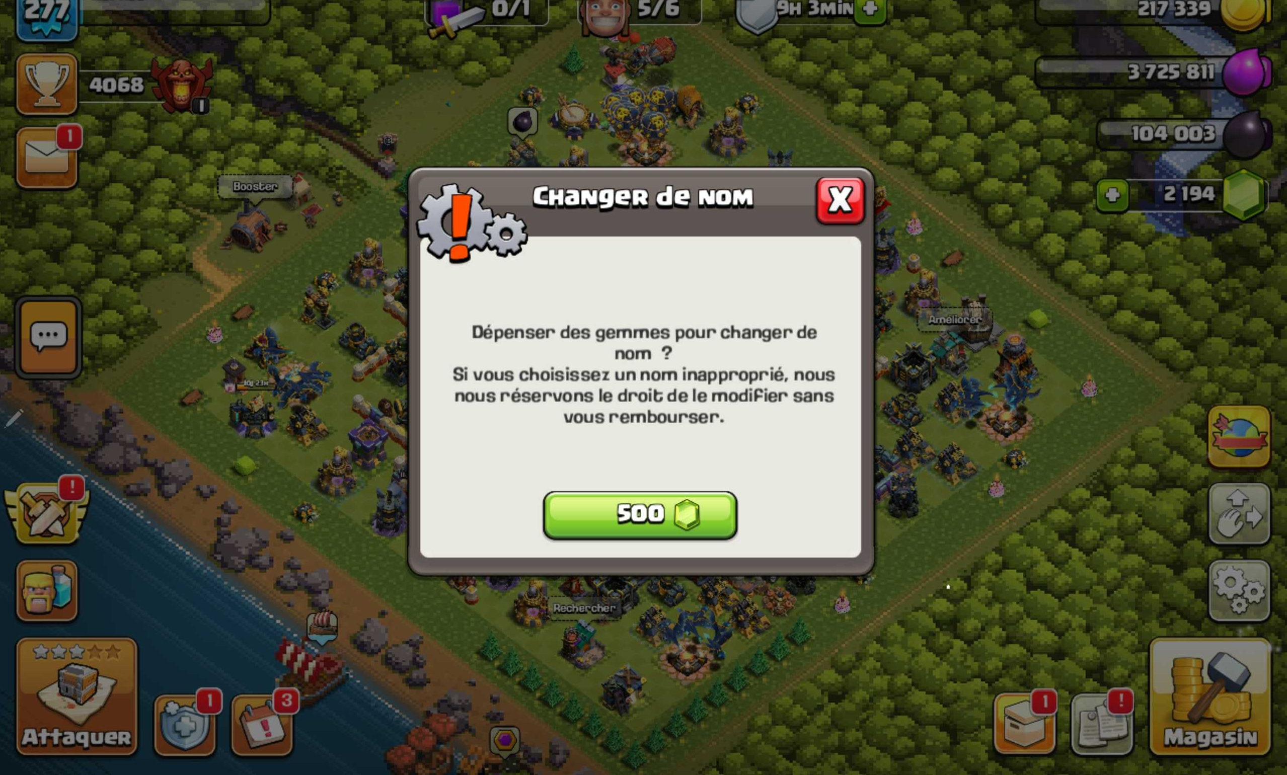 Vendre compte clash of clans