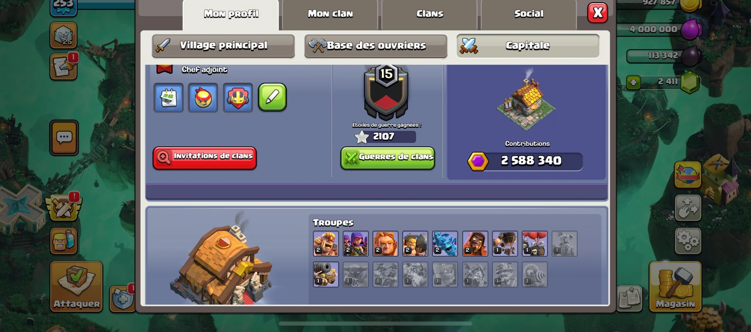 Vendre compte clash of clans