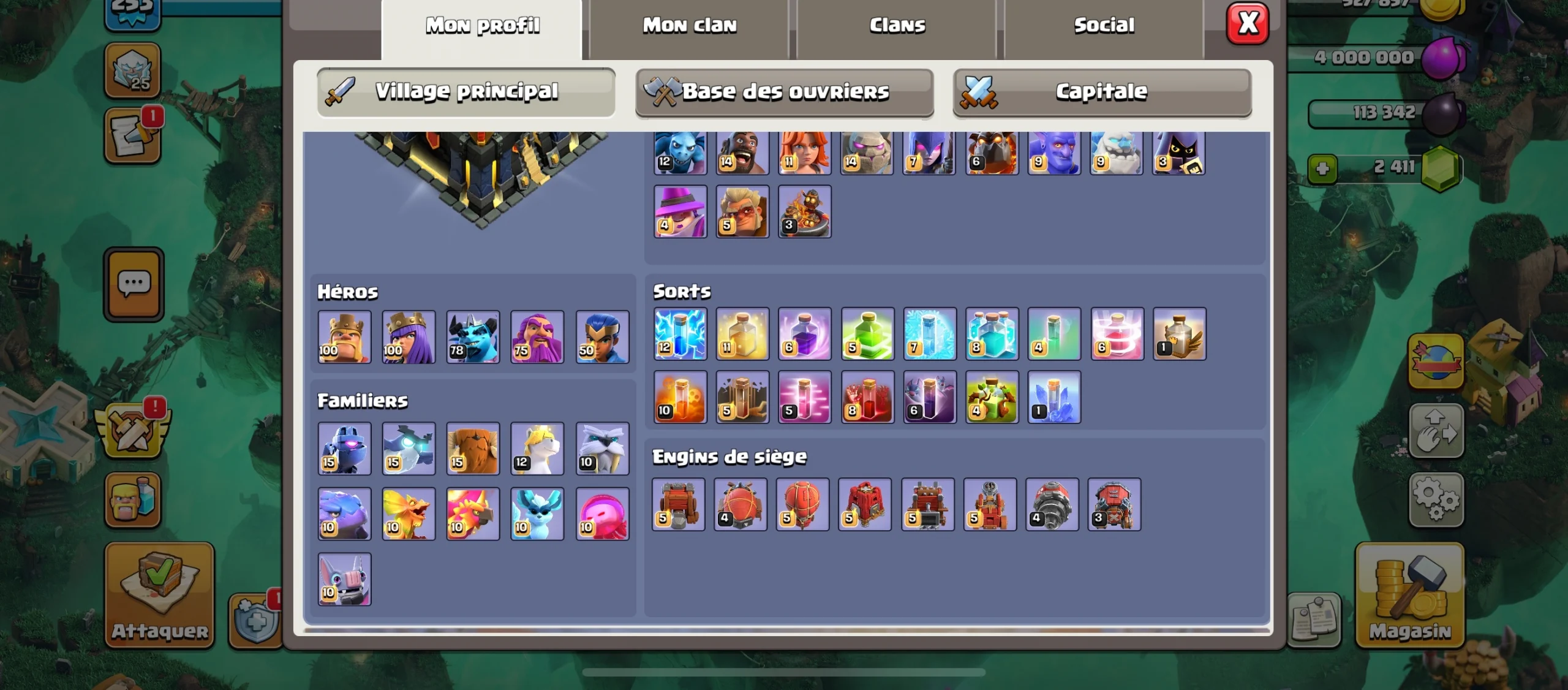 Vendre compte clash of clans