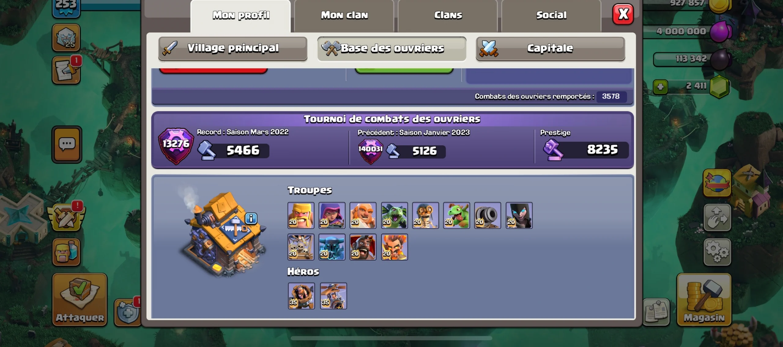 Vendre compte clash of clans