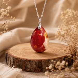 Pendentif en mokaïte naturelle