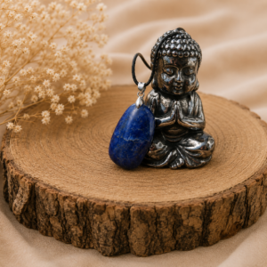 Pendentif en sodalite naturelle bleu