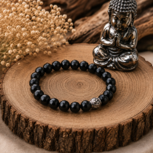 Bracelet en tourmaline noire naturelle