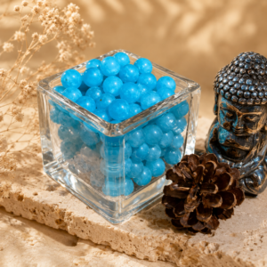 Perles en quartz bleu