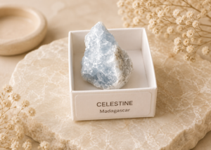 Célestine brute de Madagascar 4 x 4 cm