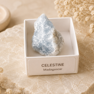 Célestine brute de Madagascar 4 x 4 cm