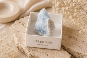 Célestine brute de Madagascar 4 x 4 cm