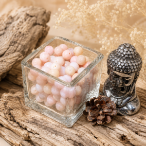 Perles d’opale rose naturelle