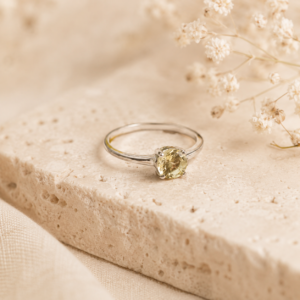 Bague en citrine naturelle taille 51